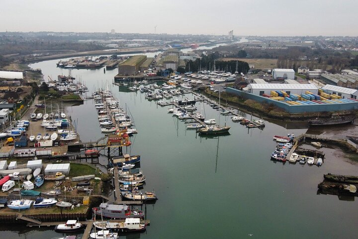 The harbour from the air